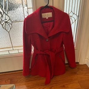 Red Jessica Simpson button down coat